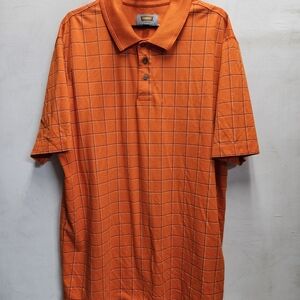 FOUNDRY Quick Dri XLT Orange Polo Shirt Oversized Mens Wear Pima Cotton Blend